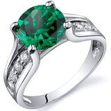 1.75 carats Emerald Ring in Sterling Silver  - 02EM29