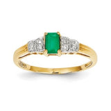 14k Emerald & Diamond Ring - 02EM55