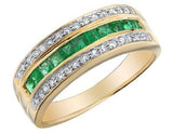 Emerald Ring with Diamonds 7/10 Carat - 02EM58