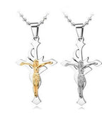 Couple's Jesus Cross Necklace - 02NN35