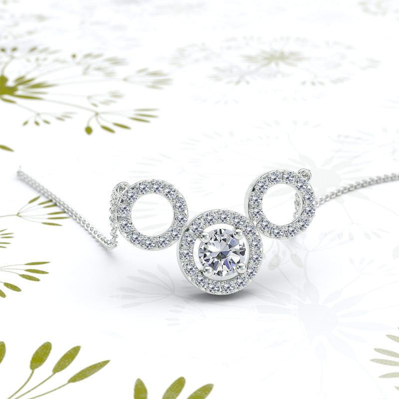 Triple Circle Diamond Pendant - 02NN60