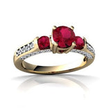 Yellow Gold Ruby Engagement Ring