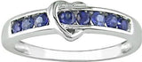White Gold Sapphire Heart Ring