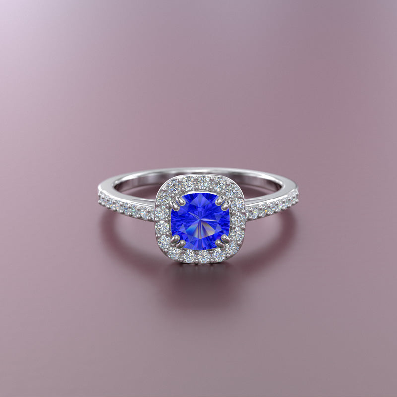 Sapphire Engagement Ring - 02SH14