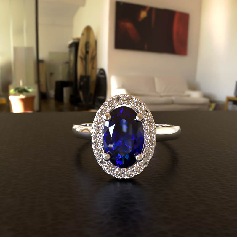 Sapphire Engagement Ring - 02SH25
