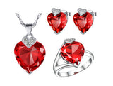 Heart Romantic Bridal Jewelry Set - 02SS01