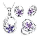 Purple Flower Jewelry Set - 02SS05
