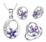 Purple Flower Jewelry Set - 02SS05