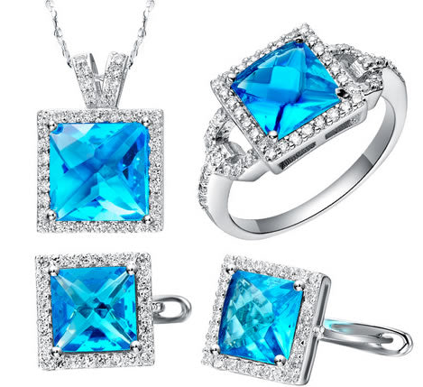 Zirconia Crystal Jewelry Set - 02SS07