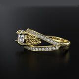 1.6ct Round Cut Gold Engagement Ring - 02TT06