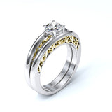Two-tone Gold Engagement Ring - 02TT10