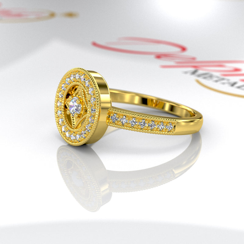 Gold Engagement Ring - 02TT48