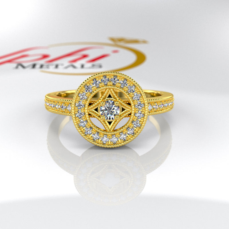 Gold Engagement Ring - 02TT48