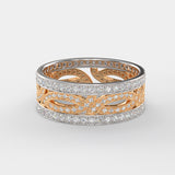 Two Tone Gold  Anniversary Wedding Band - 02TT52