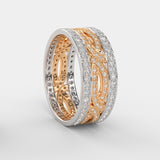 Two Tone Gold  Anniversary Wedding Band - 02TT52