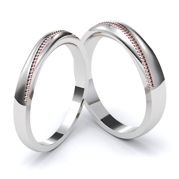 18k Gold Wedding Bands - 02TX02