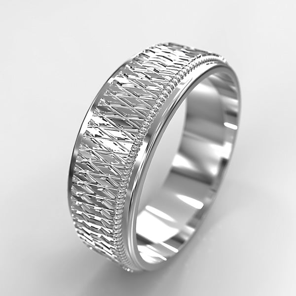 Grooms Gold Wedding Band - 02TX34