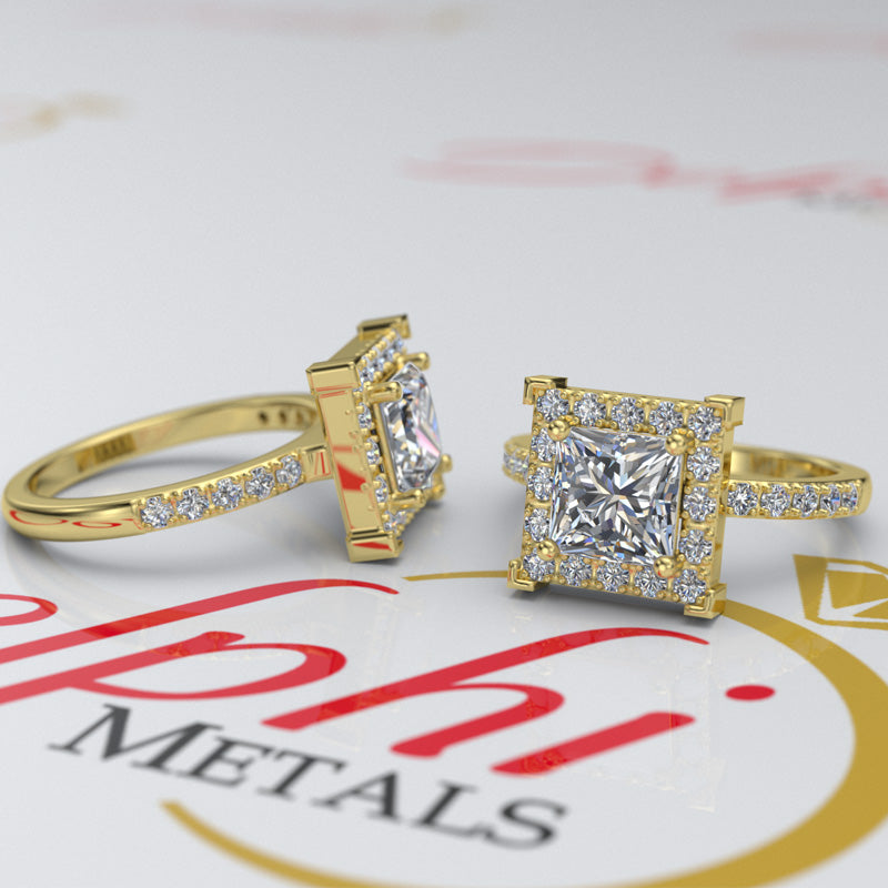 Gold Engagement Ring - 02TX35