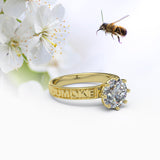 Personalized Name Gold Engagement Ring - 02TX42
