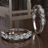 Milgrain Marquise and Dot Diamond Eternity Ring - 02US06