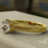 1.0ct Brilliant Diamond Vintage Gold Wedding Ring  - 01US09