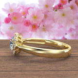 Floral Halo Diamond Engagement Ring in Gold (0.66 ct. tw.) - 02US13