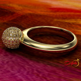 0.45ct (carat) Diamond Ball Gold Ring - 02US14