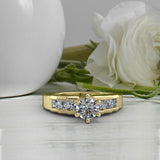 0.86ct Brilliant Diamond Gold Engagement Ring - 02US17C