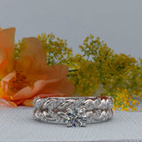 0.86ct Brilliant Diamond Gold Twist Bridal Set - 02US18B
