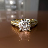 1ct Brilliant Diamond Gold Engagement Ring - 02US23