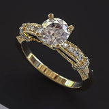 1.3ct Round Diamond Gold Engagement Ring - 02US48