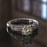 1.3ct Round Diamond Gold Engagement Ring - 02US48