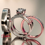 1.7ct Round Cut Diamond Interchangeable Complete Wedding Set - 02US67