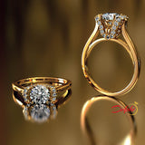1.05ct Round Diamond Gold Engagement Ring - 02US89