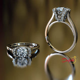 1.05ct Round Diamond Gold Engagement Ring - 02US89