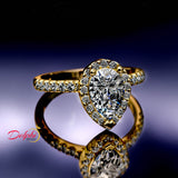 1.60ct Pear Diamond Gold Engagement Ring - 02US93