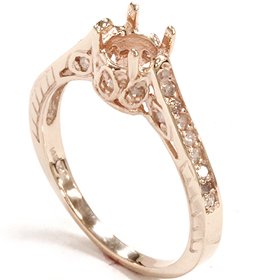 Diamond Rose Gold Engagement Ring