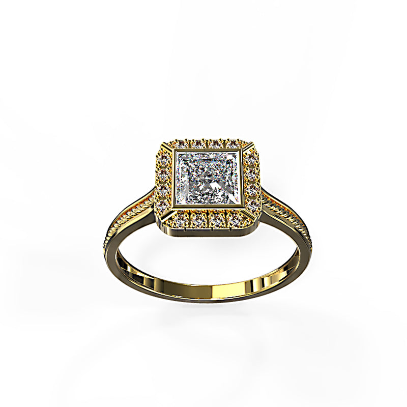 Zara Collection - Gold Engagement Ring - 03BS02