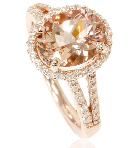 Diamond Engagement Ring 14K Rose Gold