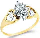 14k White and Yellow Two 2 Tone Gold Engagement Ring - 03RG17
