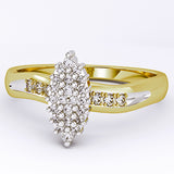 10k Yellow OR White Gold Diamond Cluster Engagement Ring - 03RG26
