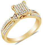 10k Yellow OR White Gold  Diamond Micro-Pave Engagement Ring - 03RG27