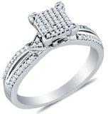 10k Yellow OR White Gold  Diamond Micro-Pave Engagement Ring - 03RG27