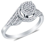 10k Yellow OR White Gold Diamond Micro Pave Engagement Ring - 03RG28