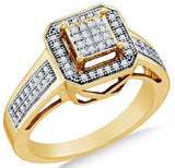10k Yellow OR White Gold Diamond Micro Pave Engagement Ring - 03RG29