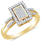 10k Yellow OR White Gold Diamond Micro-Pave Engagement Ring - 03RG31