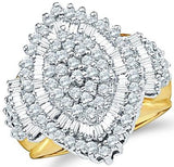 10k White or Yellow Gold Large Marquise Shape Center Engagement Ring - 03RG32