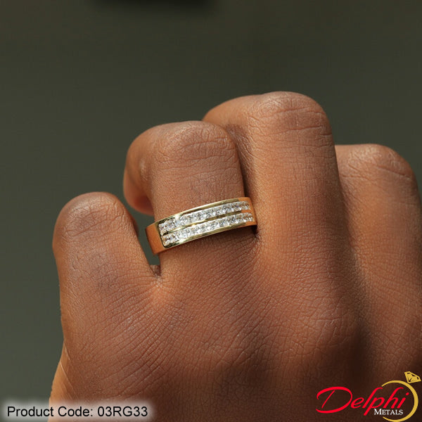 18K Yellow Gold Wedding Band - 03RG33Y-10