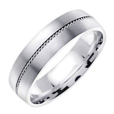 Braided Wedding Band in 18K Gold (7mm) - 03RG39