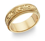18K Gold Design Wedding Band - 03RG53